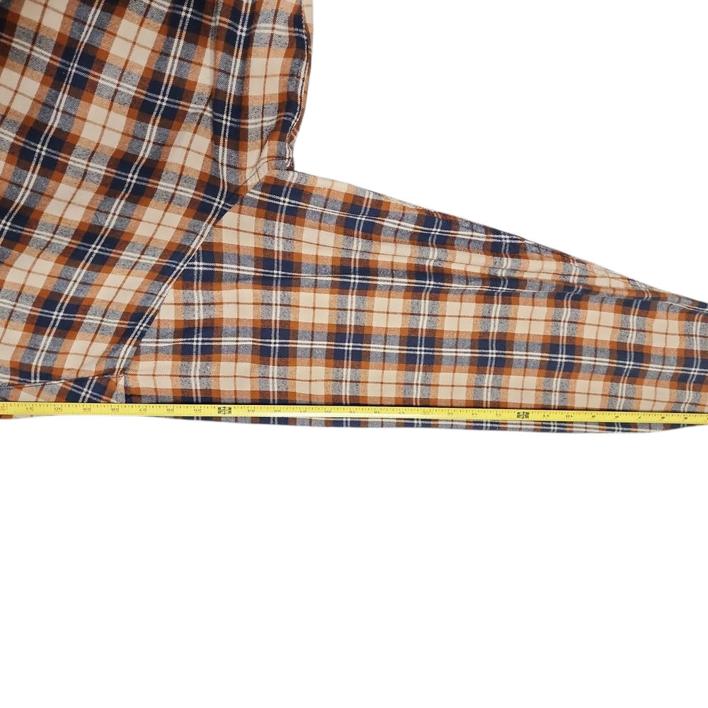 Lincoln Outdoor Men's Plaid Shirt - Brown and Blue 2XLT - Picture 6 of 8